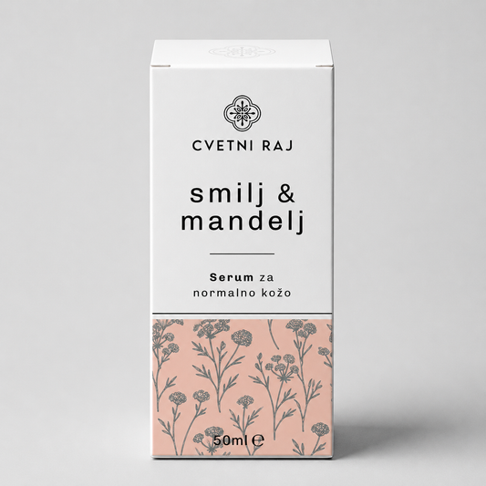 Smilj & Mandelj, vlažilni serum za suho kožo 30 ml